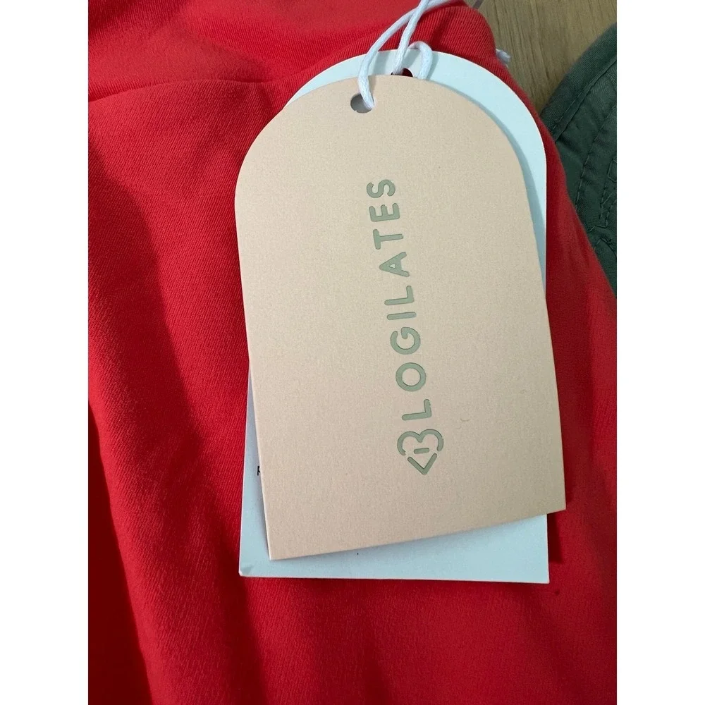 Blogilates Crisscross Slit Skort Size L Orange Color NWT - Picture 5 of 8